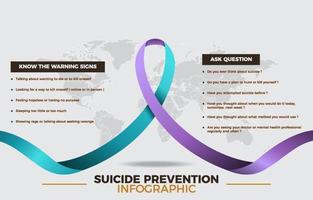 Suicide Prevention Infographic vector