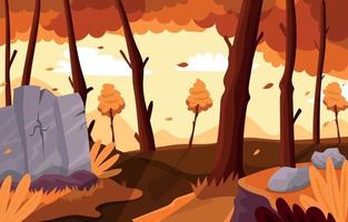 Autumn Scenery Background vector