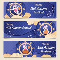 Mid Autumn Festival Banner vector