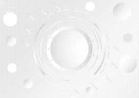 White HUD circle. Abstract futuristic background vector