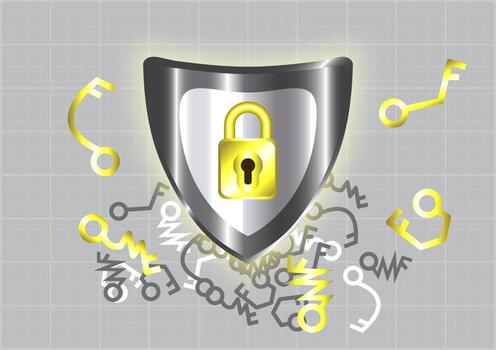 Protect and scurity of safe mechanism concept. Abstract background vector