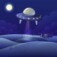 Scenery UFO Background vector