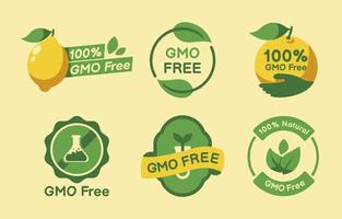 Non GMO Badge Label Collection vector