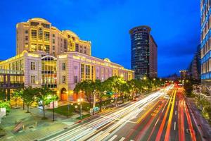 night view of taipei, taiwan photo