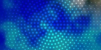 Light BLUE vector background with small and big stars.