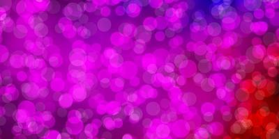 Light Pink, Blue vector background with circles.