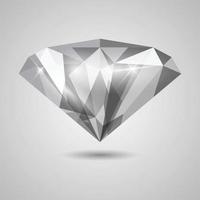 Diamond on gray background vector