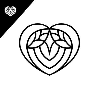 Heart line art design