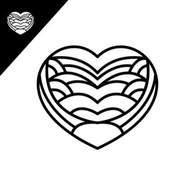 Heart line art design