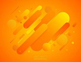 Abstract yellow and orange geometric rounded line diagonal dynamic overlapping background. Minimal motion design. Vector illustration
