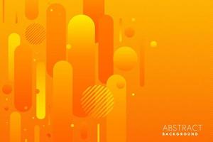 Abstract yellow and orange geometric vertical rounded line dynamic overlapping background with copy space. Minimal motion design. Vector illustration