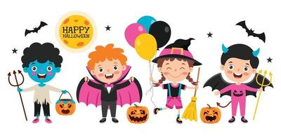 Halloween Concept With Funny Character vector