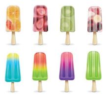 Download Fruit Ice Cream In Package Lolly On Stick Frozen Fruity Popsicle Illustrator 10 2870792 Vector Art At Vecteezy