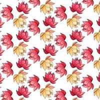 Tropical pattern with exotic flowers in cartoon style vector