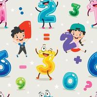 Seamless Pattern Design With  Cartoon Character vector