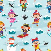 Seamless Pattern Design With  Cartoon Character vector