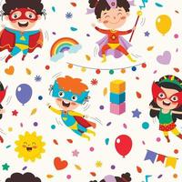 Seamless Pattern Design With  Cartoon Character vector