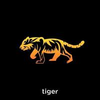 Animal tiger logo vector