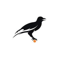 Crow logo design vector