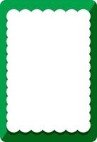 Empty green curl frame banner template vector