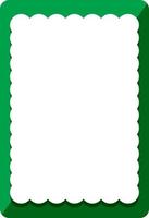 Empty green curl frame banner template vector