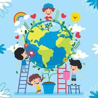 Concept Of Mother Earth Day vector