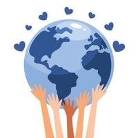 Concept Of Mother Earth Day vector