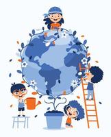 Concept Of Mother Earth Day vector