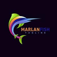 Marlin fish logo design
