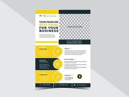 Corporate Multipurpose Business Flyer Design Template for your business services or event vector