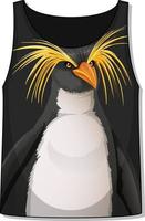 Front of tank top sleeveless with penguin pattern vector