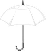 Open white umbrella isolated vector