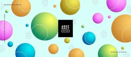 3d Geometric Gradient Sphere Shapes Background. vector