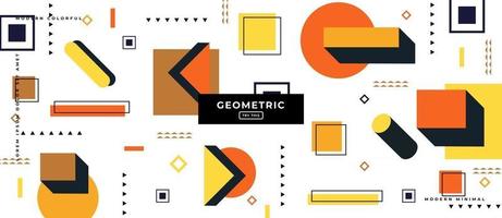 Memphis Style Geometric Shape in White Background vector