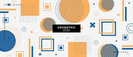Polygon Geometric Shape in Memphis Style Background.