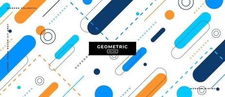 Geometric Shape Memphis Style in White Background. vector