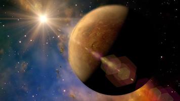 de planeet Venus draait in de ruimte - lus video