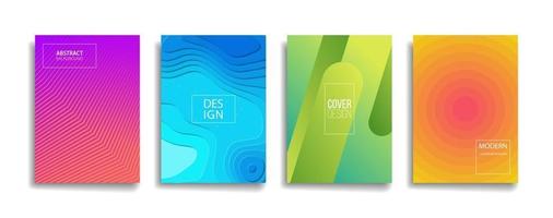 bright gradient color abstract line background vector