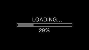 fundo preto de tecnologia hud de carregamento video