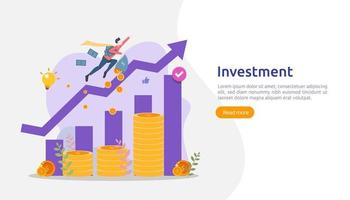 banner de concepto de inversión vector