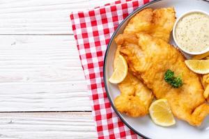 Fish and chips with french fries - unhealthy food