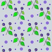 purple fruit floral seamless pattern for background, textile, print vector