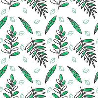 leaves floral seamless pattern for background, textile, print vector