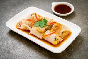 Chinese Steamed Rice Noodle Rolls photo