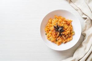 Kimchi fried rice with seaweed and white sesame - Korean food style photo