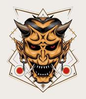 Hanya illustration. Devil head vector design template