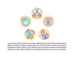 Third party seller sends the product concept line icons with text. PPT page vector template with copy space. Brochure, magazine, newsletter design element. Online market linear illustrations on white