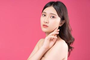 Asian woman has white and smooth skin photo