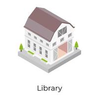 Library Building Architecture vector