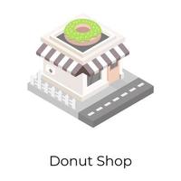 tienda de donas y panadería vector